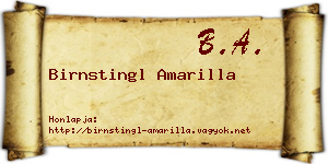 Birnstingl Amarilla névjegykártya